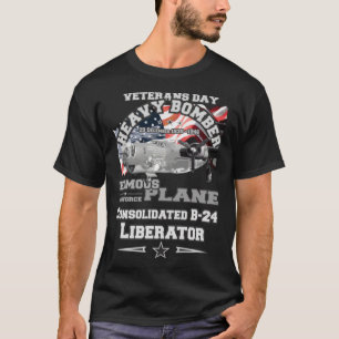 Camiseta B-24 Camisa-T do bombardeiro pesado do Liberador