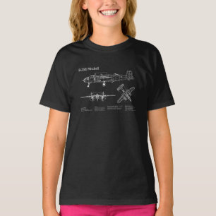 Camiseta B-25B Mitchell Doolittle - PD de avião Blueprint