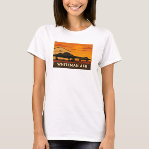 Camiseta B-2 Jet Sunset Art - Whiteman AFB Poster Style