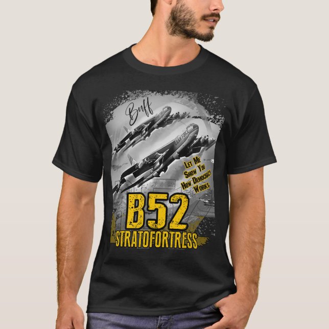 Camiseta B-52 Esttratofortaleza, bombardeiro pesado de long (Frente)