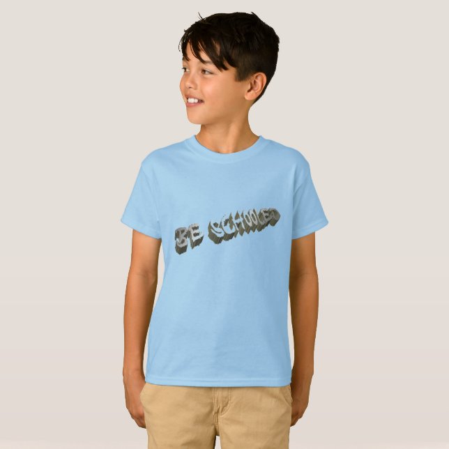 Camiseta B Cinzas escolares brancas (Frente Completa)
