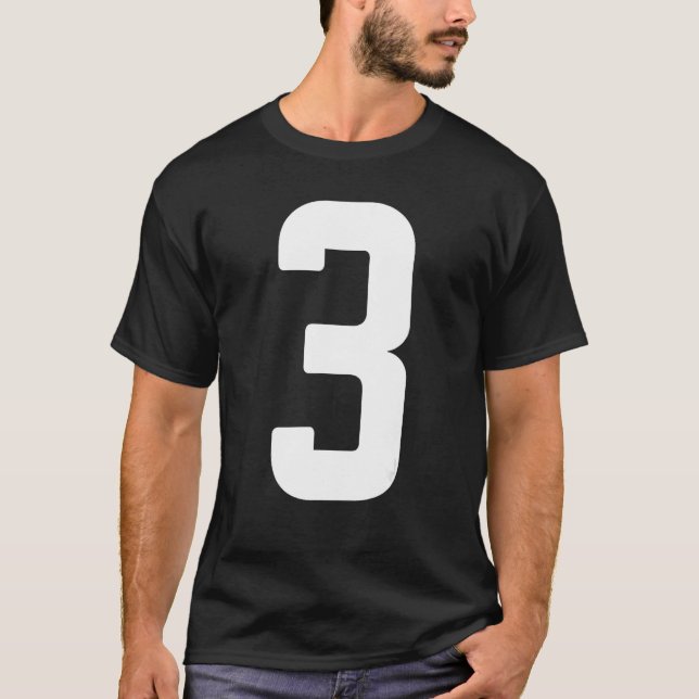 Camiseta B Day Number 3 Monogram Norwester Font Initial Alp (Frente)