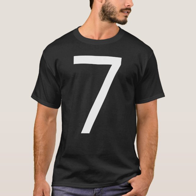 Camiseta B Day Number 7 Monogram Poppins Font Initial Alpha (Frente)