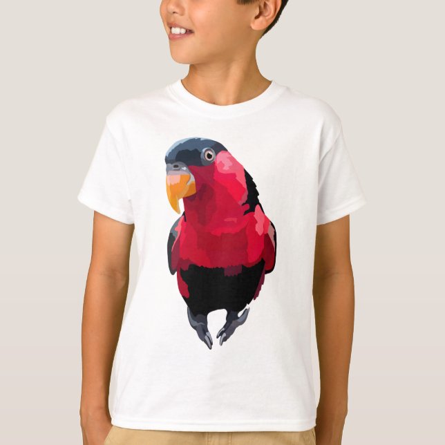 Camiseta B é para a Lory de Capa Negra (Frente)
