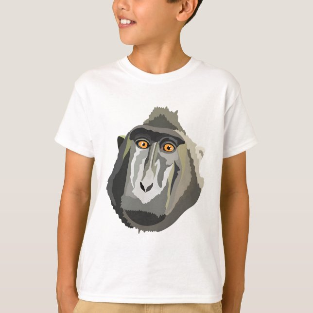 Camiseta B é para Black Crested Macaque (Frente)
