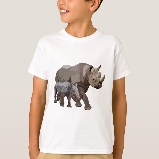 Camiseta B é para Black Rhino (Frente)