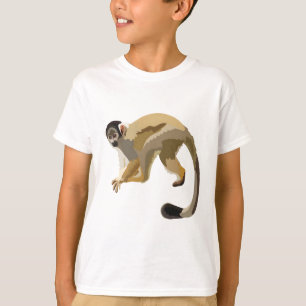 Camiseta B é para macaco-esquilo com prego preto