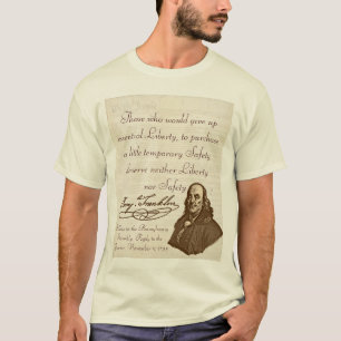 Camiseta B. Franklin: Liberdade & segurança - t-shirt #1
