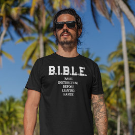 Camiseta B.I.B.L.E.: Instruções Básicas sobre Camisa-T Masc