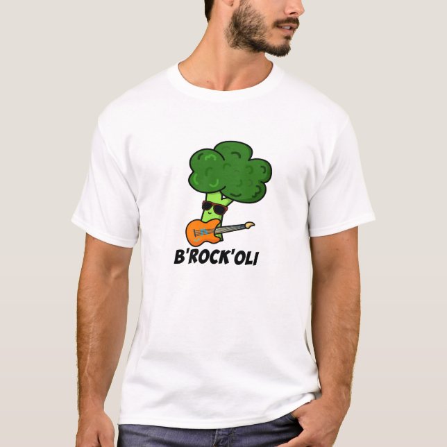 Camiseta B-Rock-Oli Funny Rocker Broccoli Pun (Frente)