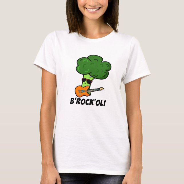 Camiseta B-Rock-Oli Funny Rocker Broccoli Pun (Frente)