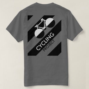 Camiseta b&w projeto moderno de ciclismo gráfico