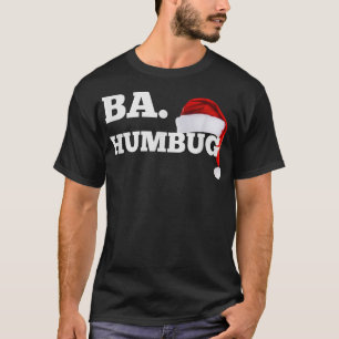 Camiseta Ba Humbug Santa Hat Bar Engraçado Festivo