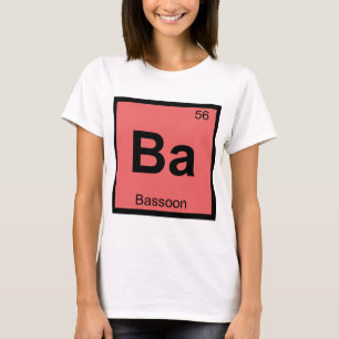 Camiseta Ba - Música de Fagote Símbolo da Tabela Periódica 