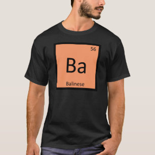Camiseta Ba - Química de Gatos Balineses Mesa Periódica