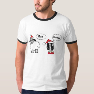 Camiseta Baa Humbug Ovelha de Natal Engraçada Cartoon