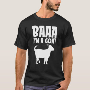 Camiseta Baa I M A Goat Engraçado Preguiçoso Farmador De Fi