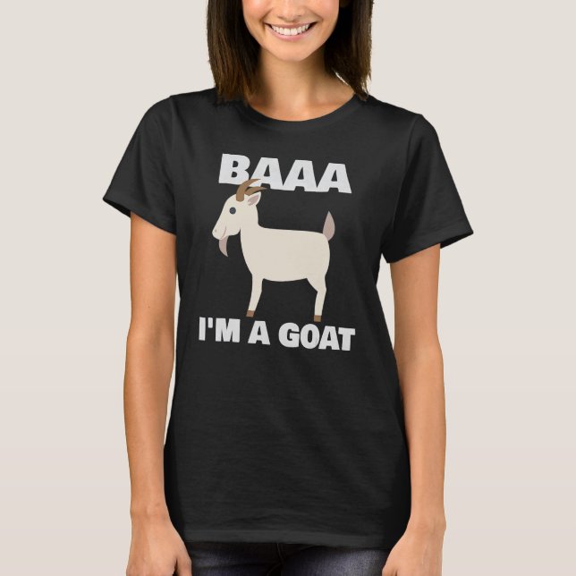 Camiseta Baa I'm A Goat Costume Animal Halloween Party Goa (Frente)
