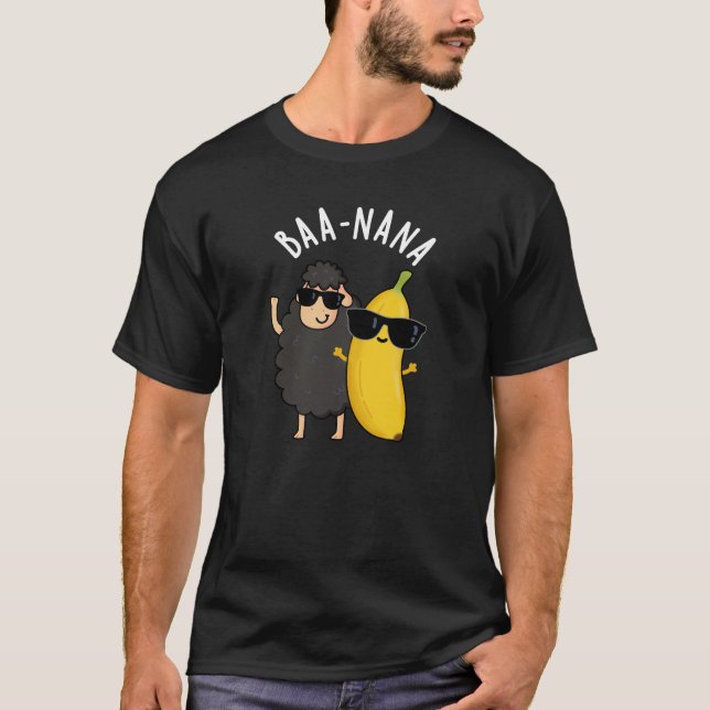 Camiseta Baa-nana Funny Banana Puns Dark BG (Frente)