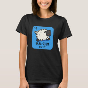Camiseta Baa-rium Funny Sheep Chemistry Pun Dark BG
