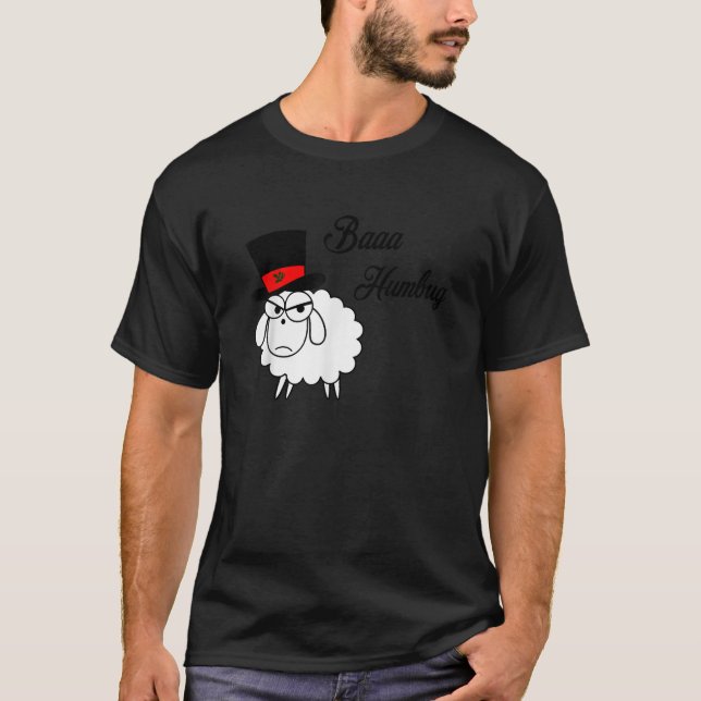 Camiseta Baaa Humbug Sheep Funny Bah Humbug Holiday Christm (Frente)