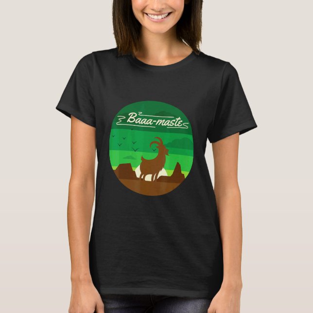 Camiseta Baaa Maste Cabra Yoga  Namaste (Frente)