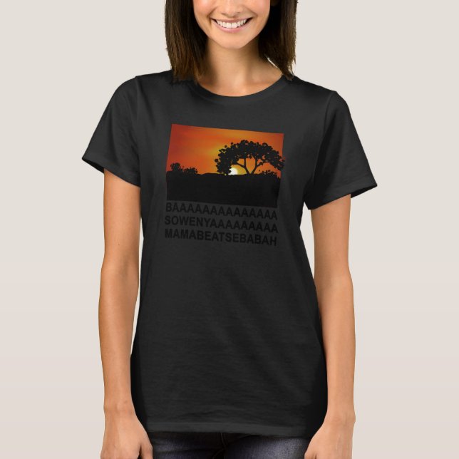 Camiseta BAAA SOWENYAAA African King Lion (Frente)