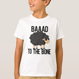 Camiseta Baaaad Para O Bone Engraçado Pun Ovino Negro