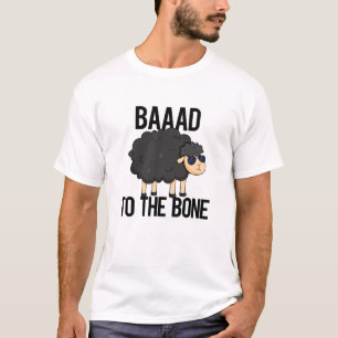 Camiseta Baaaad Para O Bone Engraçado Pun Ovino Negro
