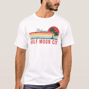 Camiseta Baamas de meia-lua retro Férias Sunset 60