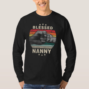 Camiseta Babá Abençoada Para Homens Decoração Vintage Vovó