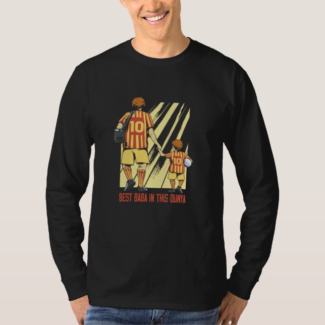 Camiseta Baba and son go ball games My sporty father (Frente)