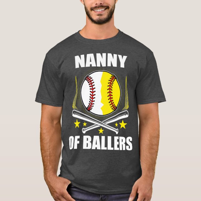 Camiseta Babá Baseball Softball De Pais De Bola Mães (Frente)