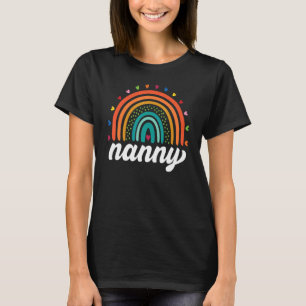 Camiseta Babá Boho Arco-íris Volta às Aulas Agradecimento à