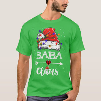 Camiseta Baba Claus Christmas Light Pajama Family Matching