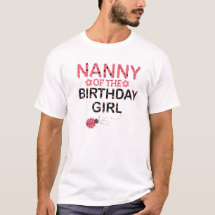 Camiseta Babá Da Família Birthday Girl Matando Ladybug