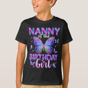 Camiseta Babá Da Família Borboleta Da Menina De Aniversário
