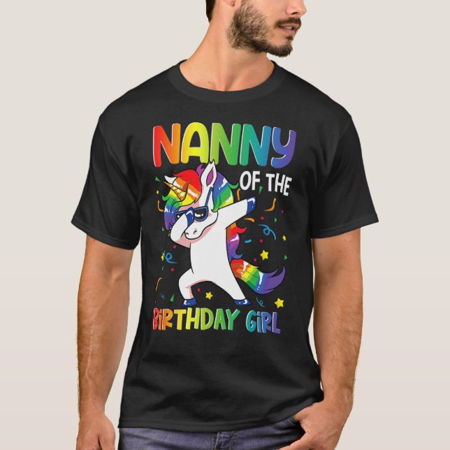 Camiseta Babá da Festa de aniversário Dabbing Uni (Frente)