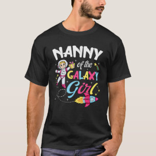 Camiseta Babá da Galaxy Girl Astronaut Space Theme Bir