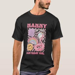 Camiseta Babá da Menina de Aniversário Festa na Piscina Fes