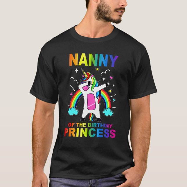 Camiseta Babá Da Princesa Aniversário Dabbing Unicor (Frente)