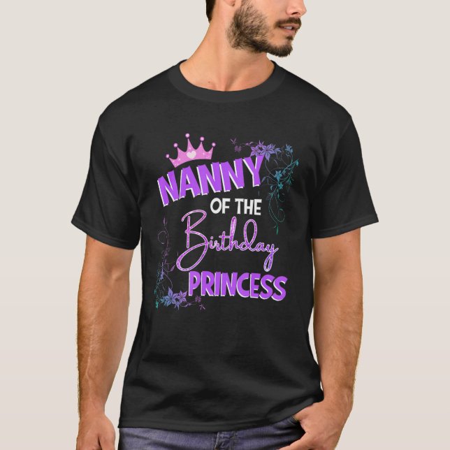 Camiseta Babá Da Princesa Aniversário, Parada De Correspond (Frente)