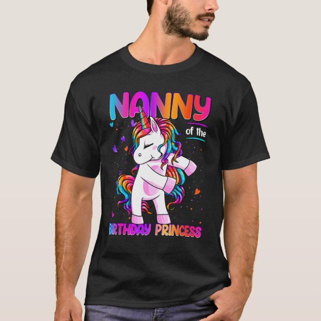 Camiseta Babá da Princesa de Aniversário Dabbing Unicor (Frente)