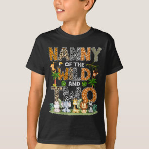Camiseta Babá das mulheres da selva e dois safáris de zooló