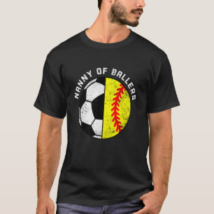 Camiseta Babá de Atletas Engraçado Futebol Softbol Avó Nan