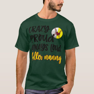 Camiseta Babá de Beisebol Maldita e Orgulhosa Avó T-Shir