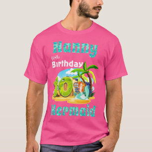 Camiseta Babá De Sereia Bonita Do Décimo Aniversário