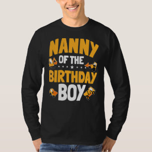 Camiseta Babá Do Aniversário Da Construção De Garoto