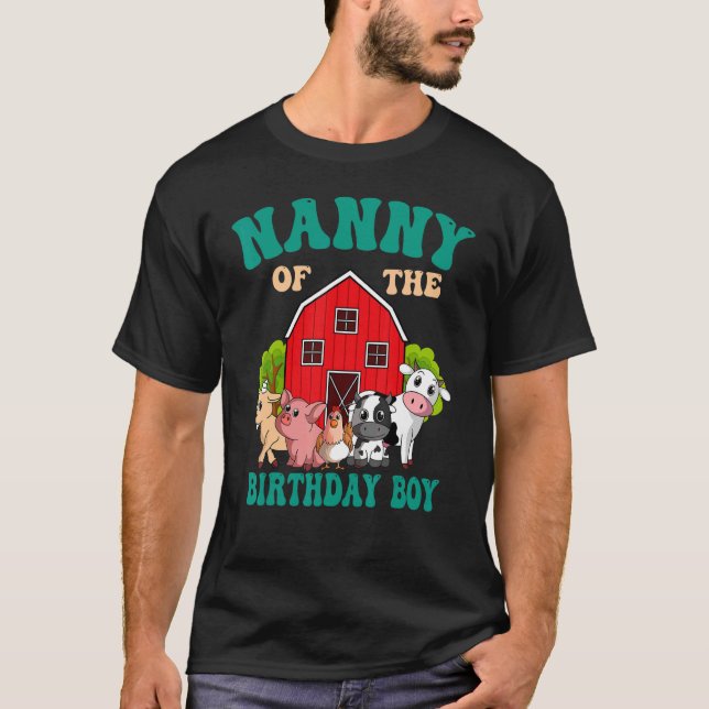 Camiseta Babá Do Aniversário Da Família Animal Fazenda (Frente)