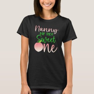 Camiseta Babá Do Aniversário Um Pêssego 1rua Fruta De Verão